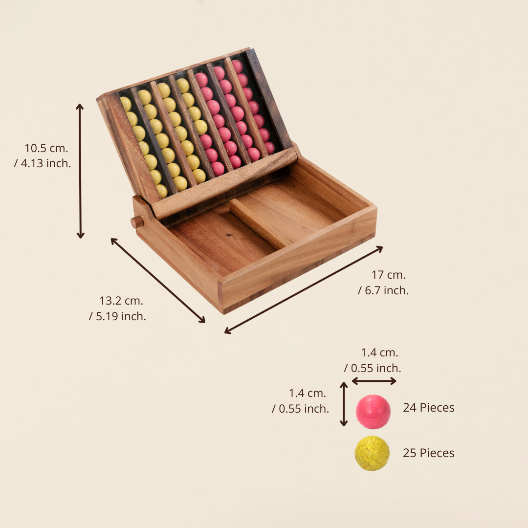 Wooden 4 in-Row (Pink & Yellow) image 5