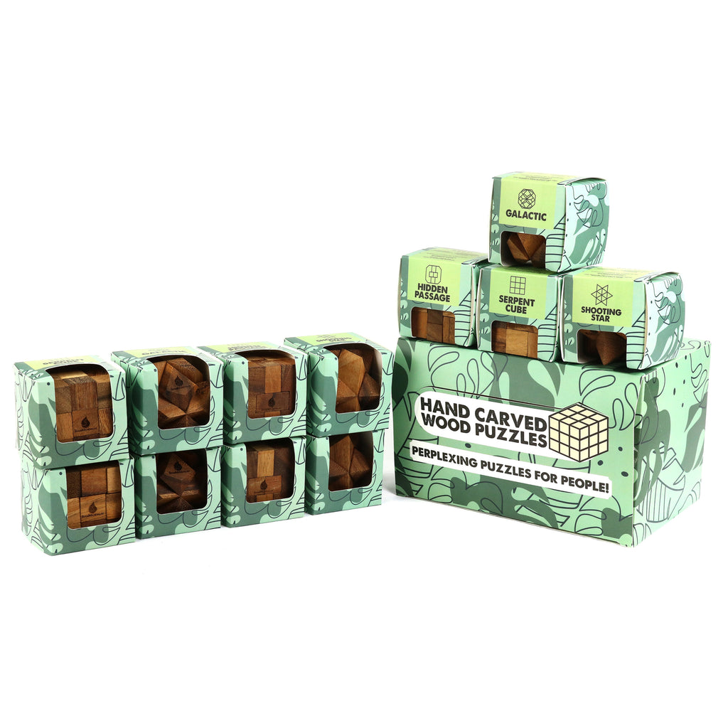 Curated Gift Box Puzzle Set: 12 Handmade Classic Wooden Puzzles image 11