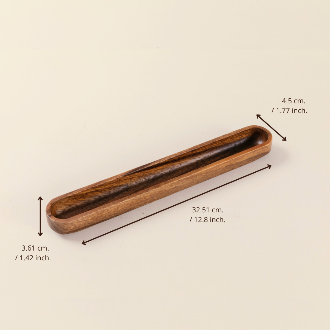 Acacia Wood Olive Long Tray image 4