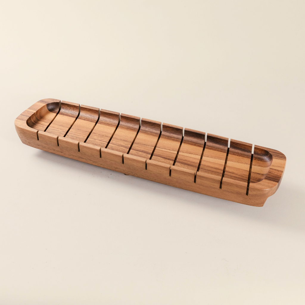 Acacia Wooden Baguette Slotted Cutting Bread Board 17" image 2