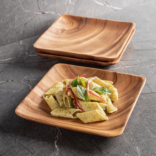 Acacia Square Trays (Set of 4) image 1