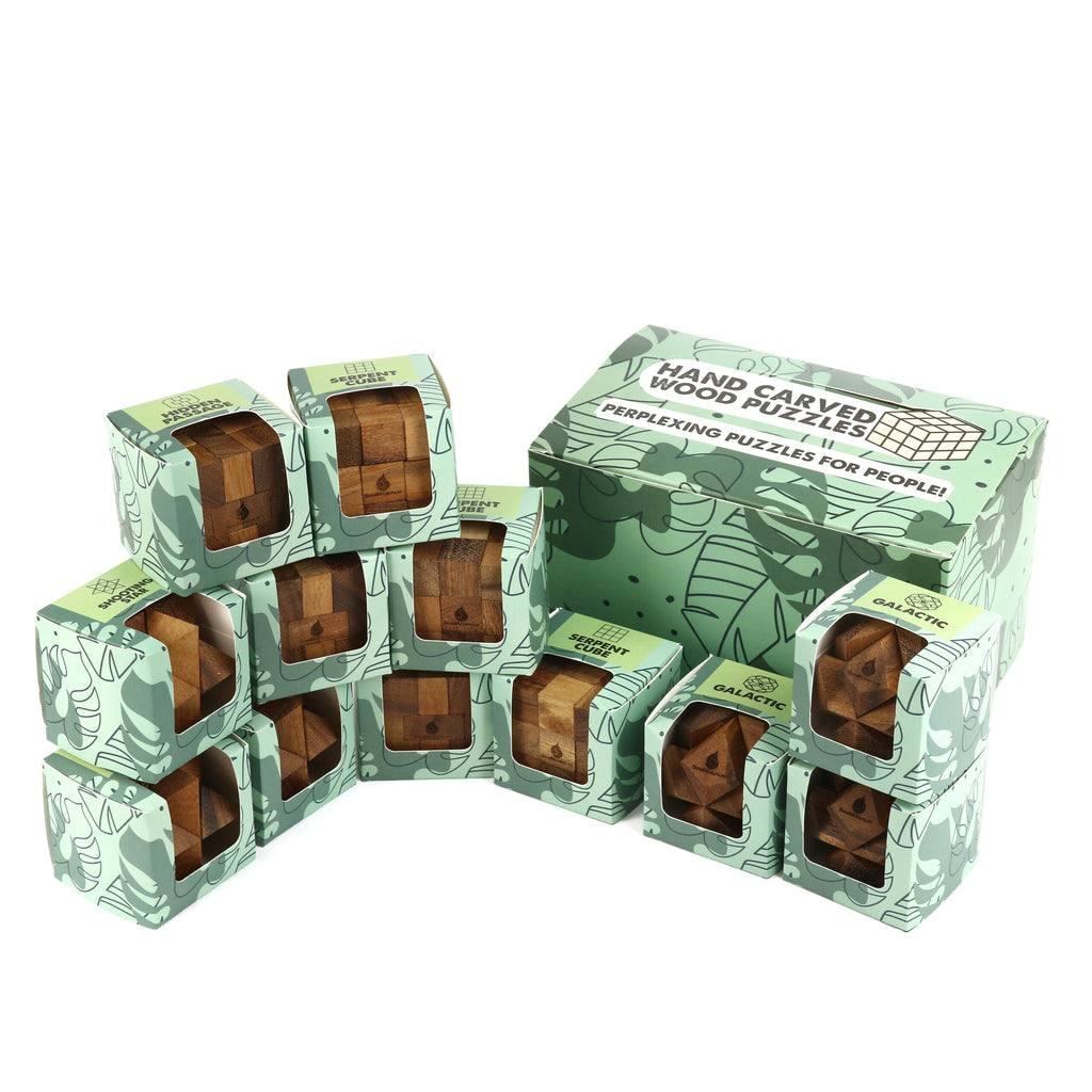 Curated Gift Box Puzzle Set: 12 Handmade Classic Wooden Puzzles image 13