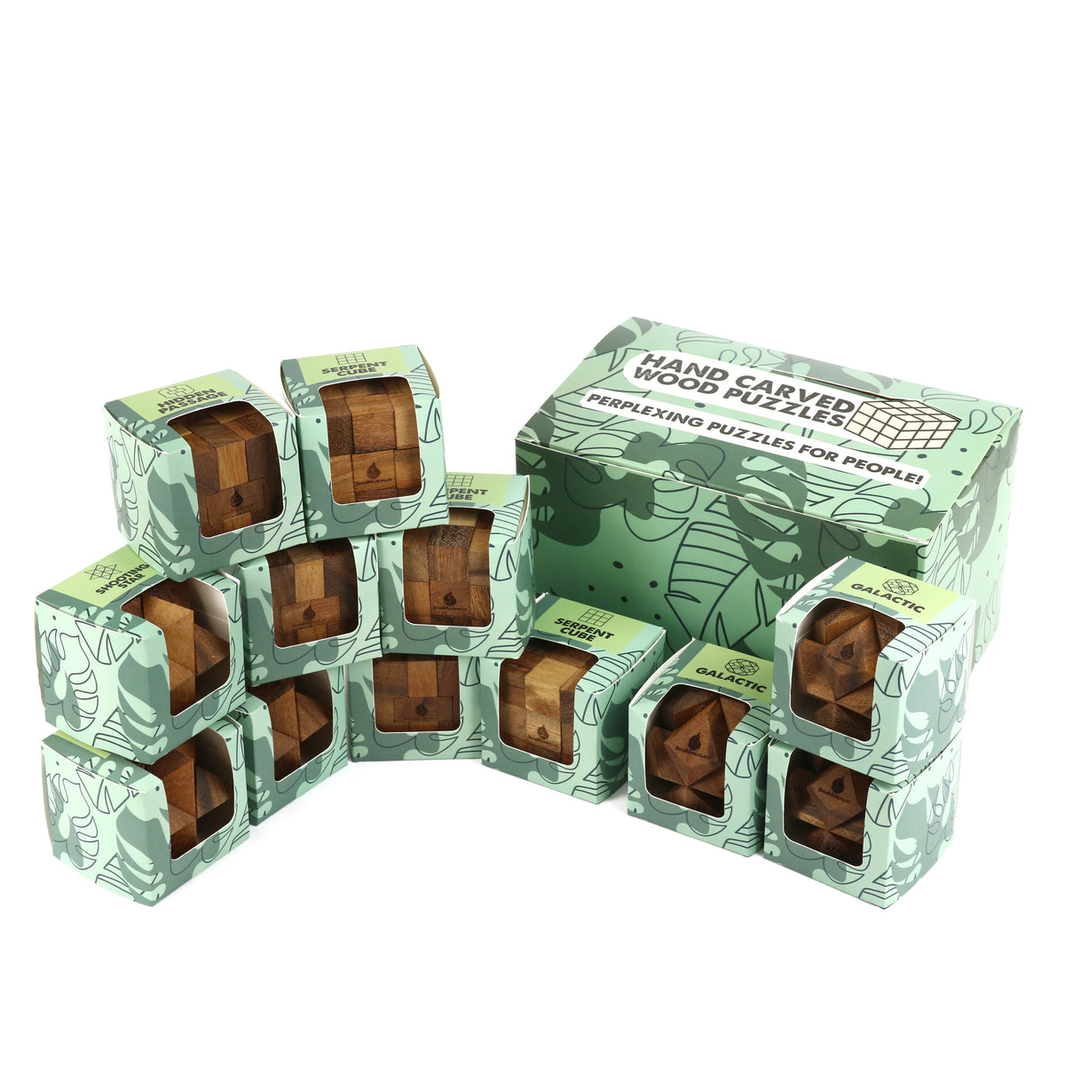 Curated Gift Box Puzzle Set: 12 Handmade Classic Wooden Puzzles image 13
