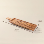 Acacia Wooden Baguette Slotted Cutting Bread Board with Handle image 4