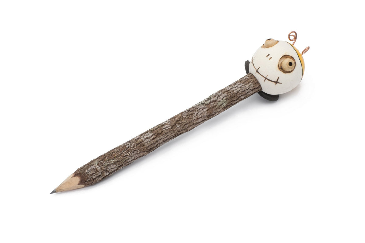 Wooden Pencil with Crazy Head - Bee image 0