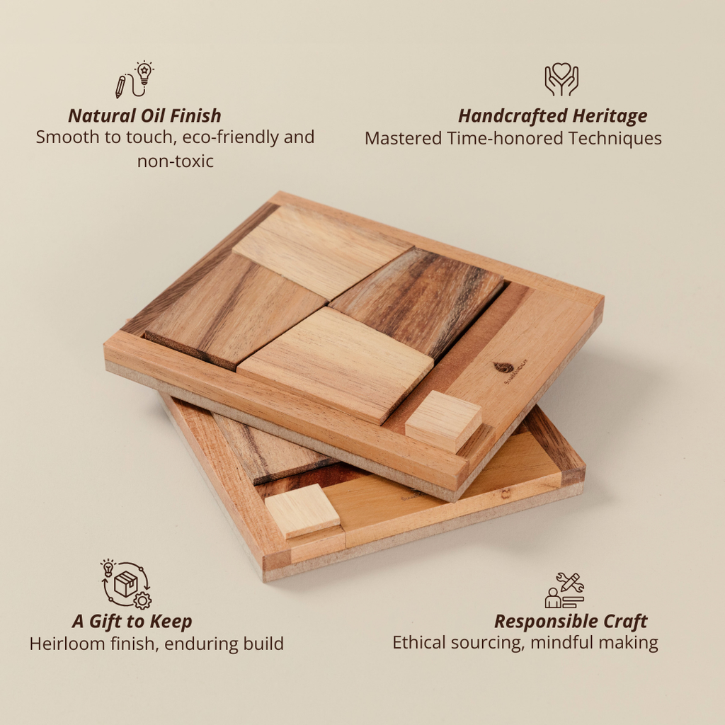 The Square Deal Wooden Tangram Puzzle image 5