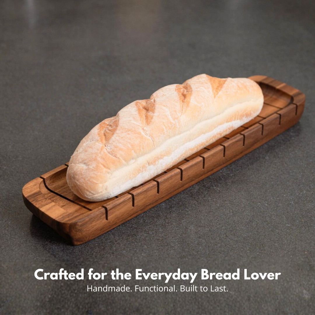 Acacia Wooden Baguette Slotted Cutting Bread Board 17" image 6