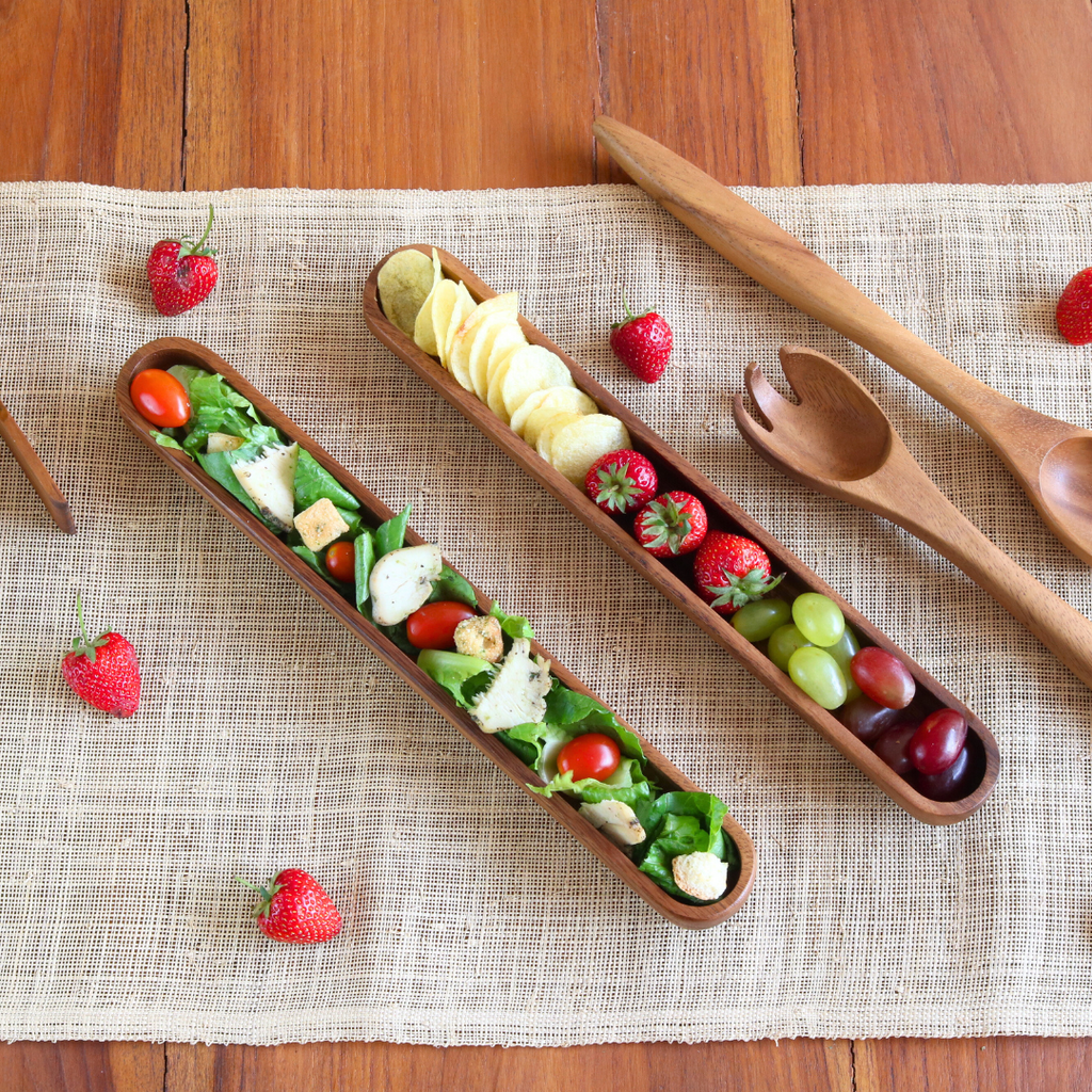 Acacia Wood Olive Long Tray image 12