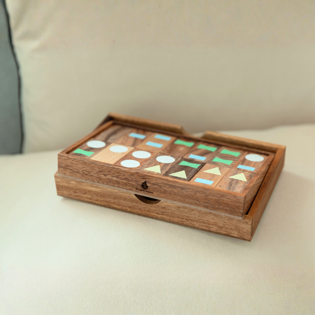 Geometric Wooden Domino Set image 9
