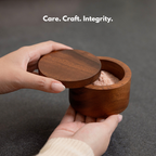 Acacia Wooden Salt Box or Storage Container with Swivel Lid image 5