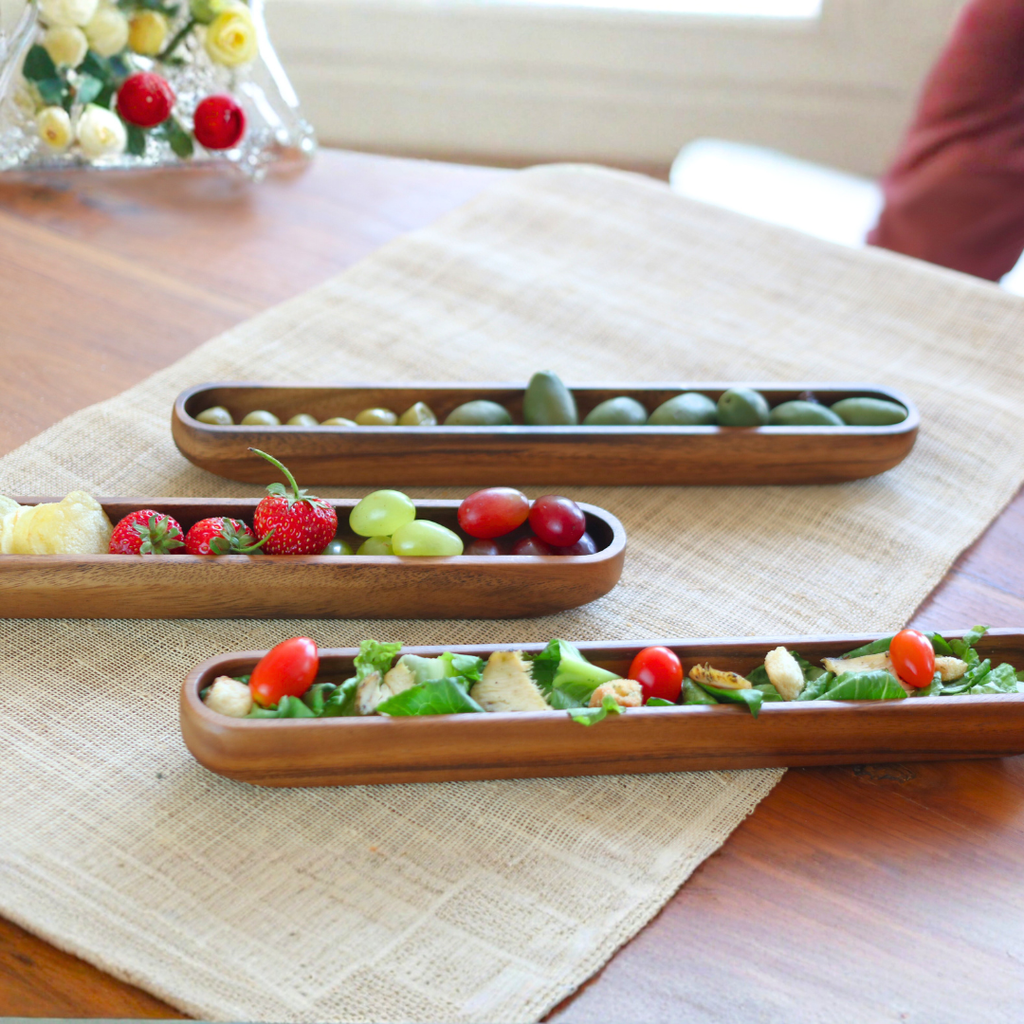 Acacia Wood Olive Long Tray image 14