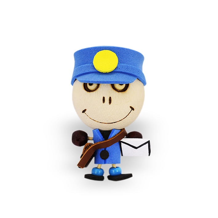 Crazy Head Magnet - Postman image 0