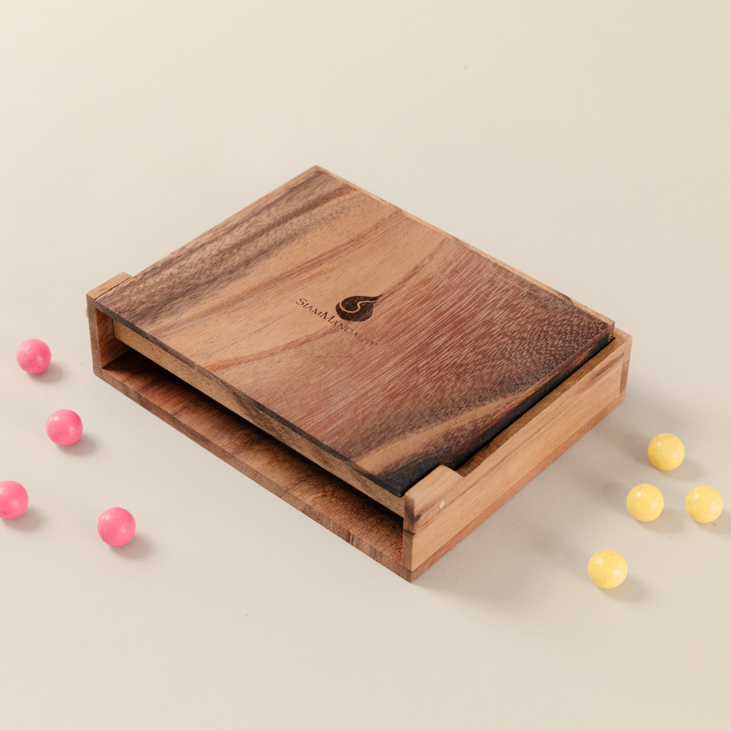 Wooden 4 in-Row (Pink & Yellow) image 2
