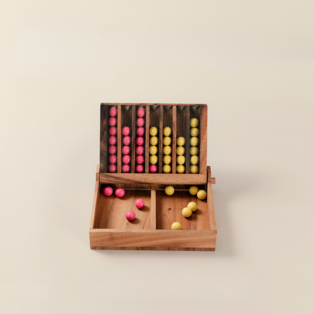 Wooden 4 in-Row (Pink & Yellow) image 3