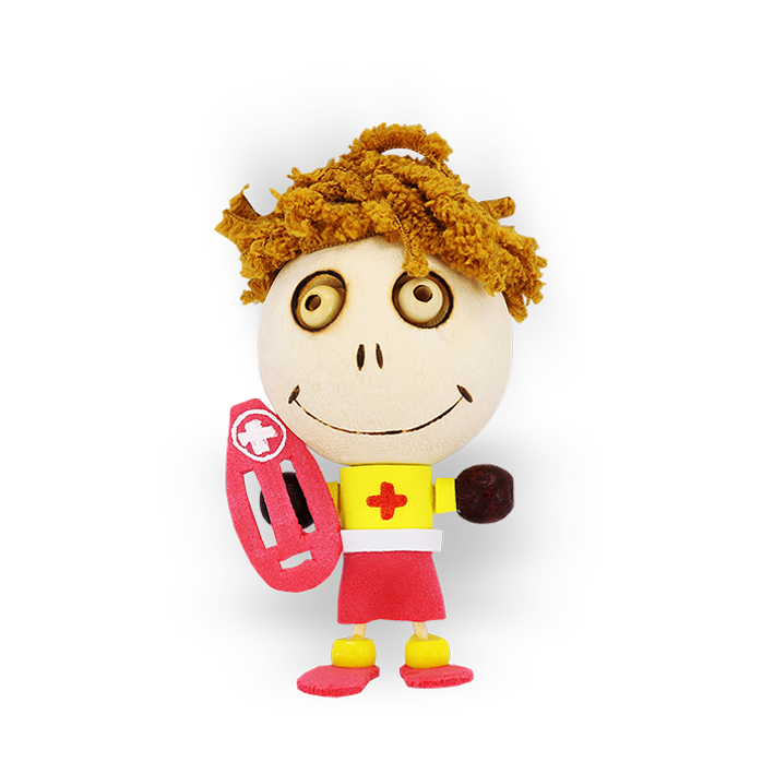Crazy Head Magnet - Lifeguard image 0