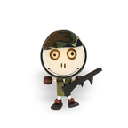 Crazy Head Magnet - Soldier image 0
