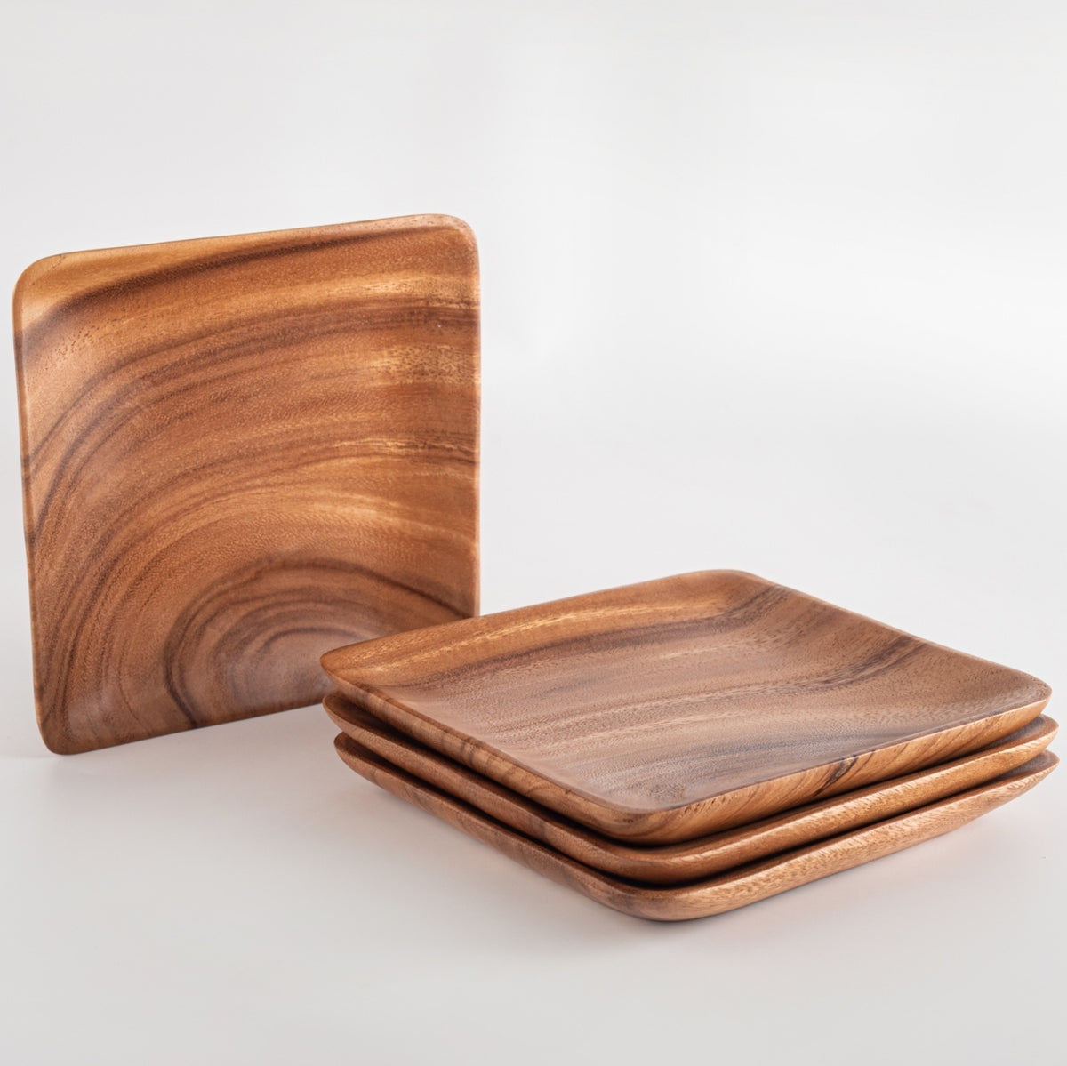 Acacia Square Trays (Set of 4) image 0
