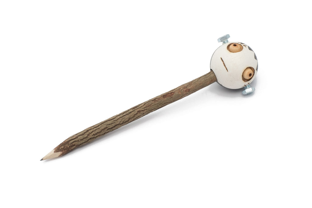 Wooden Pencil with Crazy Doll Head - Screw Head image 0