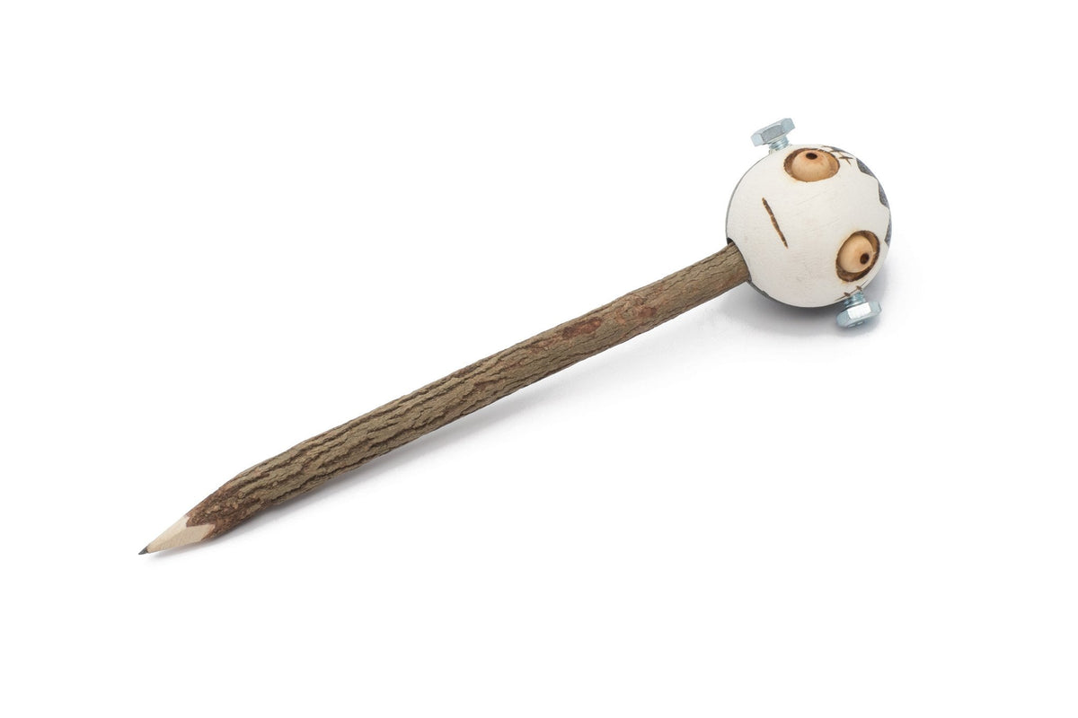 Wooden Pencil with Crazy Doll Head - Screw Head image 0