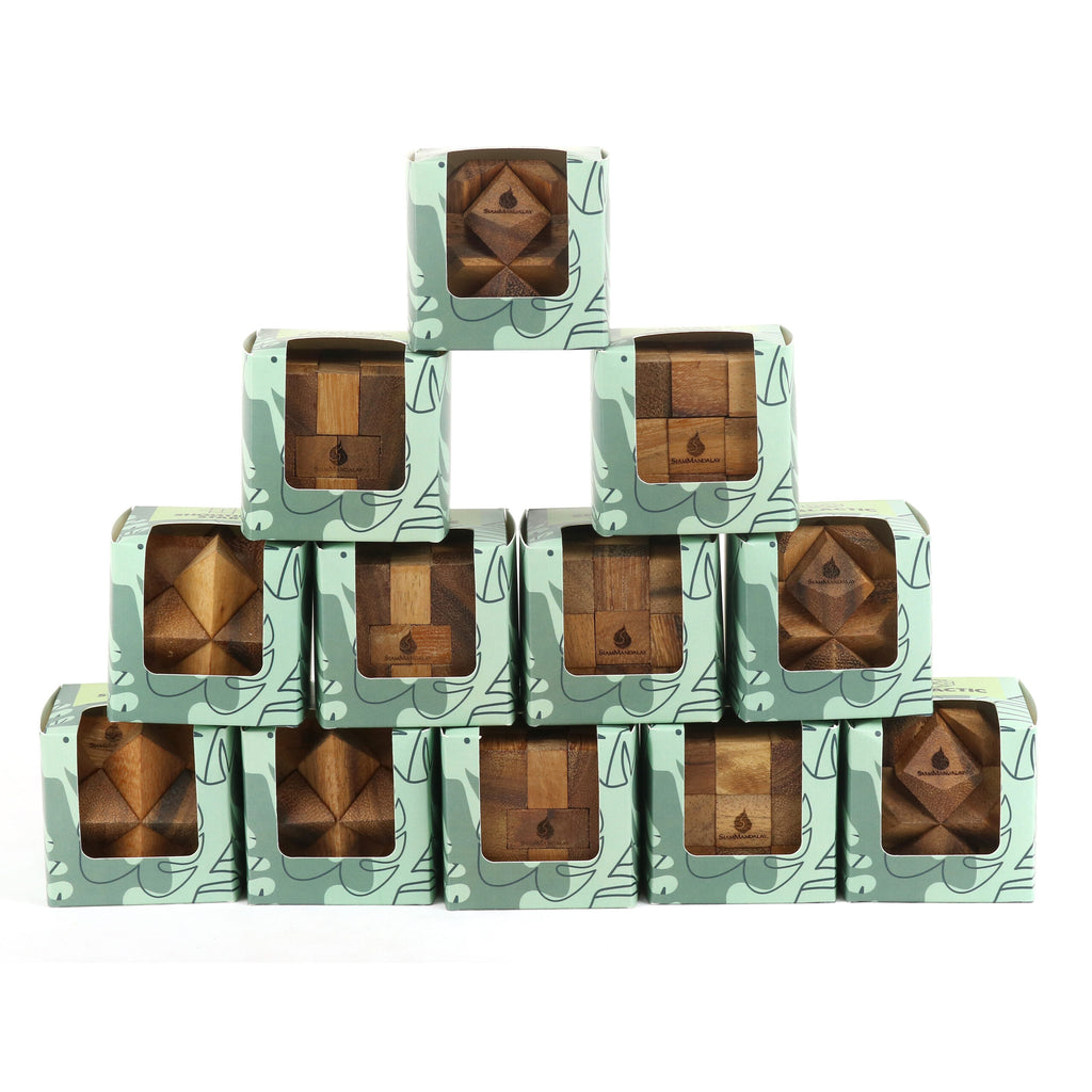 Curated Gift Box Puzzle Set: 12 Handmade Classic Wooden Puzzles image 12