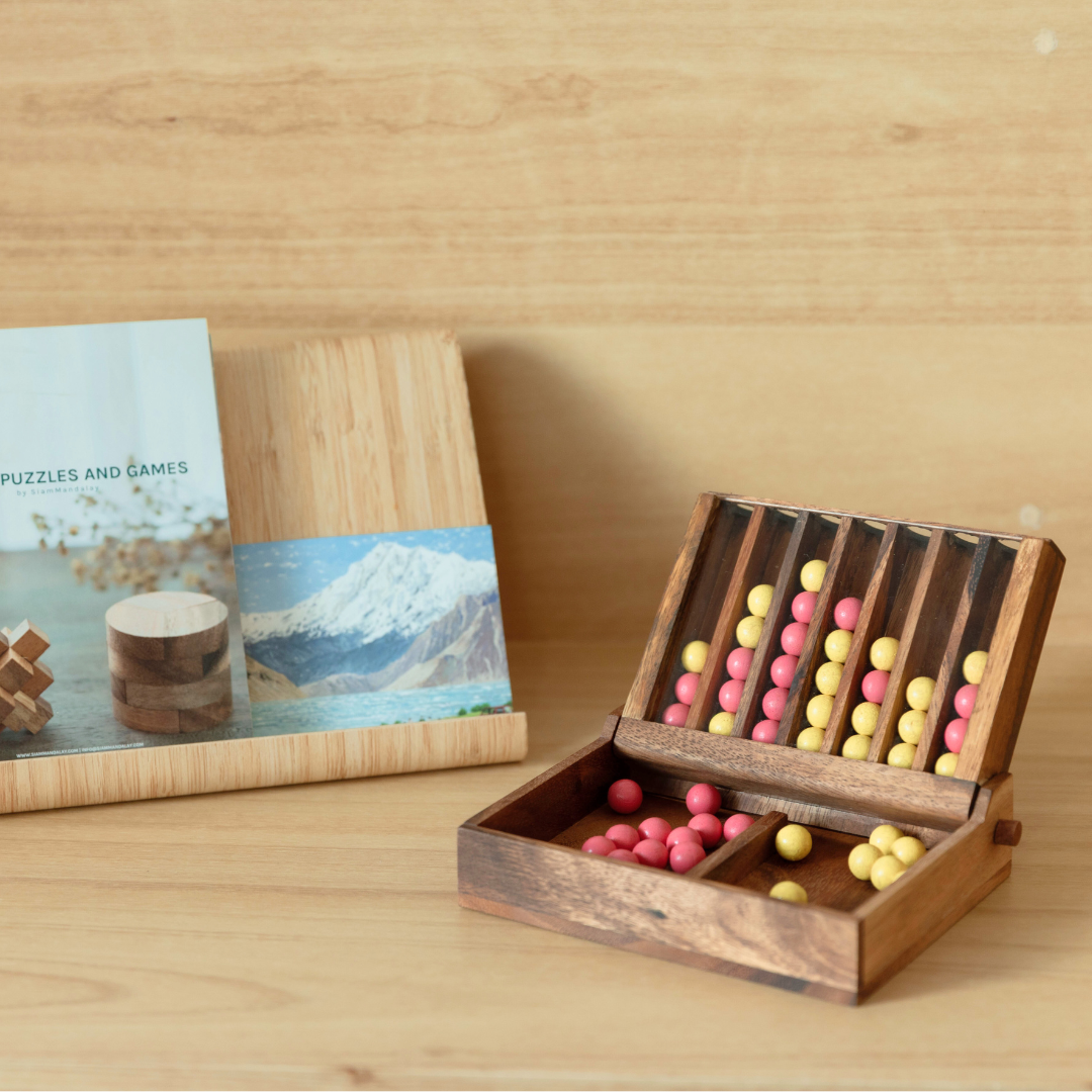 Wooden 4 in-Row (Pink & Yellow) image 11