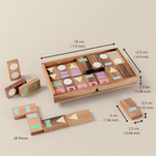 Geometric Wooden Domino Set image 1