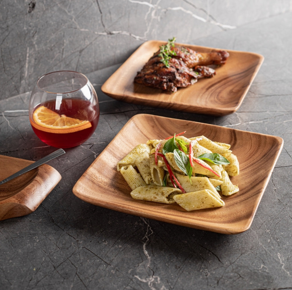 Acacia Square Trays (Set of 4) image 2