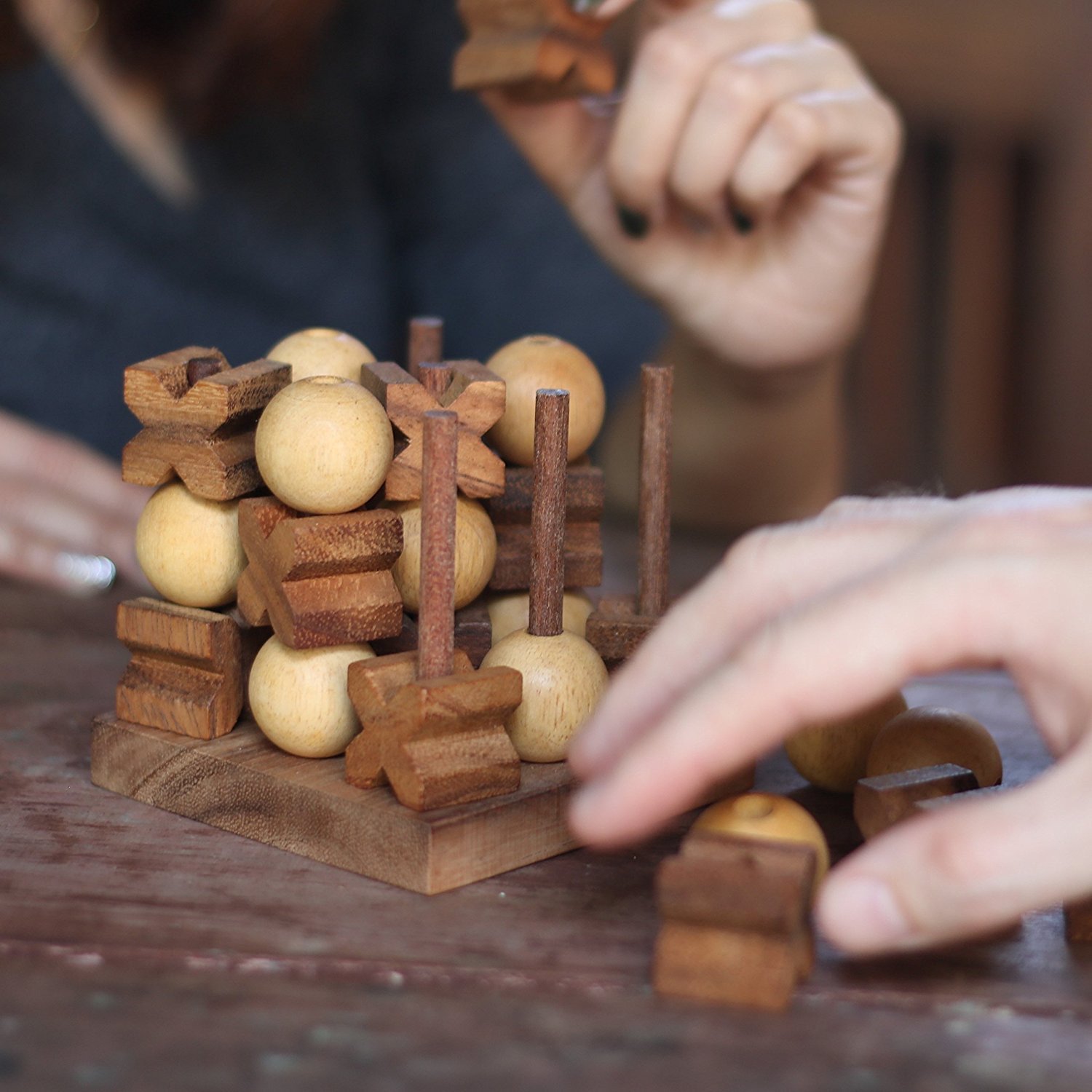 3D Tic Tac Toe - Wooden XOXO Game