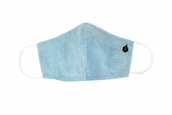 Plain Color Fabric Face Mask - Ocean Blue